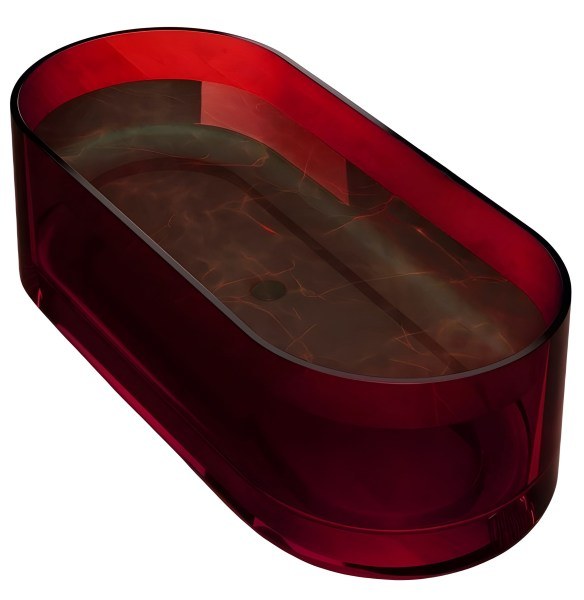 Ванна из полиэфирной смолы Abber Kristall AT9708Rubin 170x75