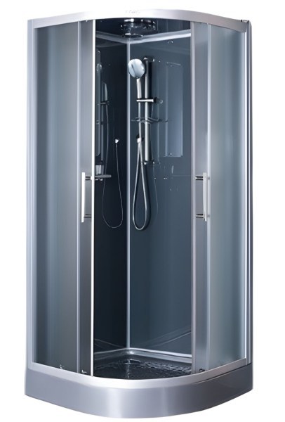 Душевая кабина Esbano Grey ESGT-100CR 100x100 с верхним душем