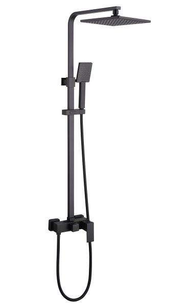 Душевая система Abber Daheim AF8220B, черная матовая
