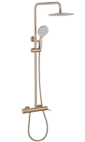 Душевая система Abber Emotion AF8816G  с изливом, матовое золото