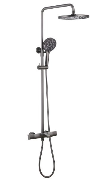 Душевая система Abber Thermostat AF8516NG с изливом, никель