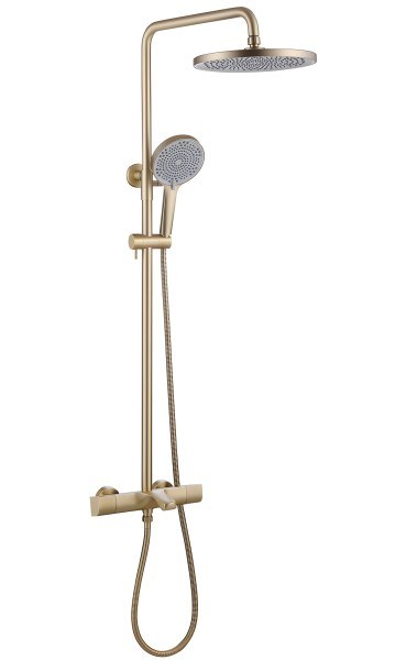 Душевая система Abber Thermostat AF8516G  с изливом, матовое золото