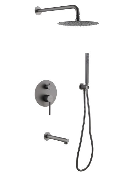 Душевая система Abber Emotion AF8817NG с изливом, никель