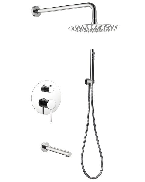 Душевая система Abber Emotion AF8817 с изливом, хром