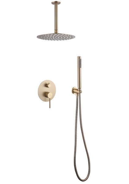 Душевая система Abber Emotion AF8821G, матовое золото