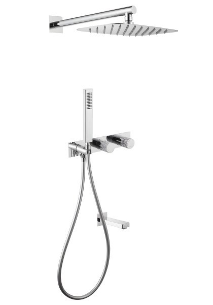 Душевая система Abber Rund AF8717 с изливом, хром