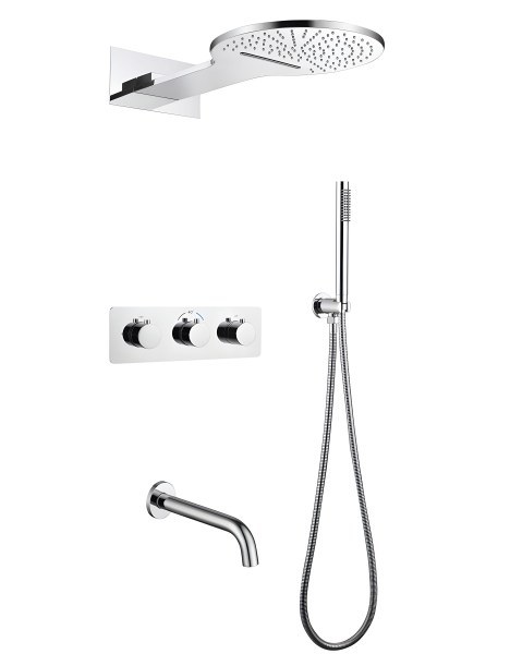 Душевая система Abber Wasser Kreis AF8150 с изливом, хром