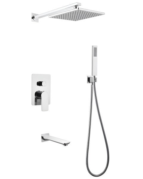 Душевая система Abber Weiss Insel AF8017 с изливом, хром