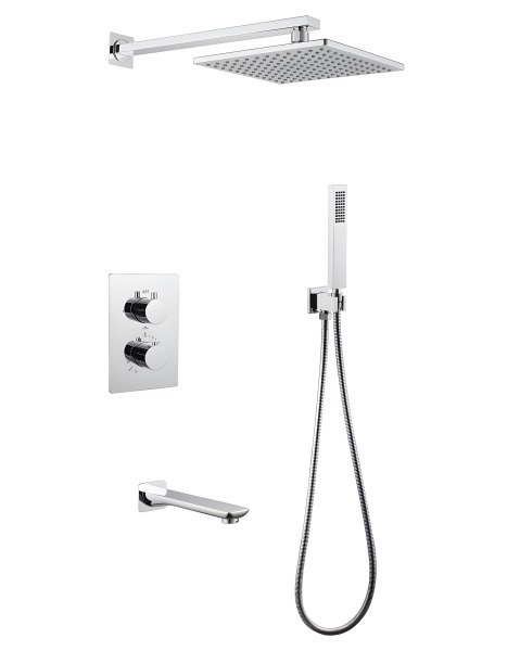 Душевая система Abber Weiss Insel AF8050 с изливом, хром