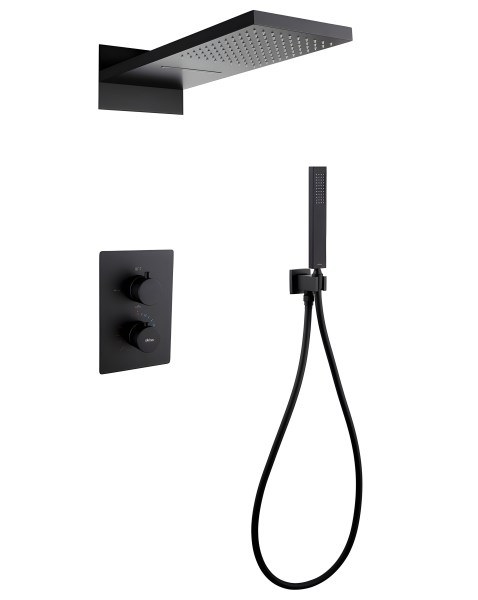 Душевая система Abber Weiss Insel AF8052B, черная матовая