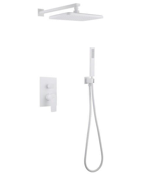 Душевая система Abber Weiss Insel AF8018FW, белая матовая