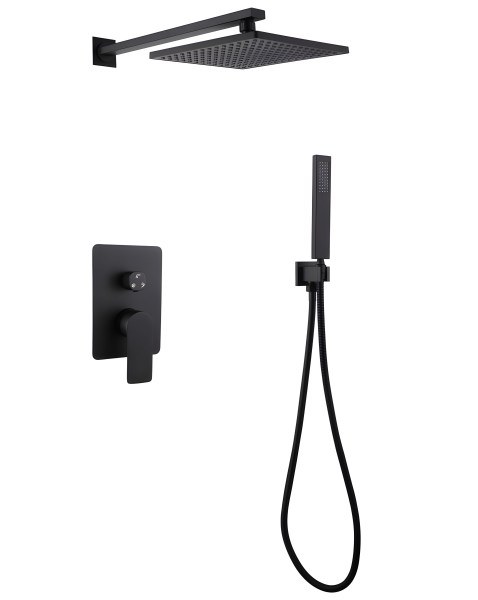 Душевая система Abber Weiss Insel AF8018B, черная матовая