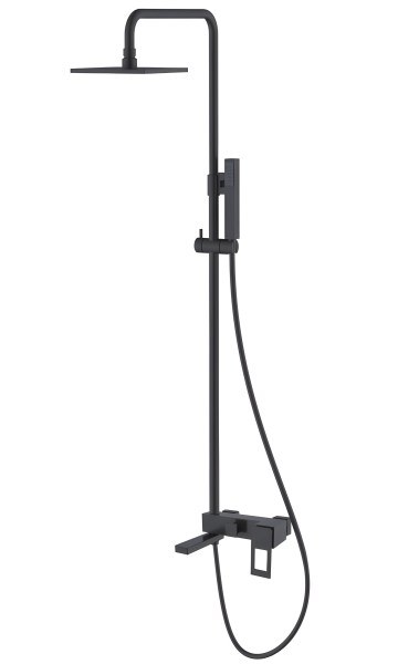 Душевая система Boheme Q 148-BB с изливом, черная матовая