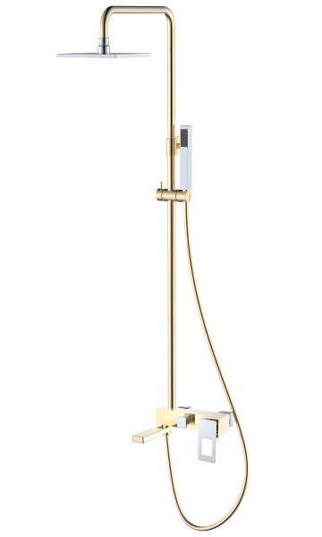 Душевая система Boheme Q 148-GCR с изливом, золото
