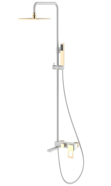 Душевая система Boheme Q 148-WG с изливом, белая матовая