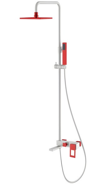 Душевая система Boheme Q 148-WR с изливом, белая матовая