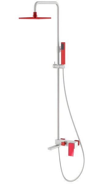 Душевая система Boheme Q 148-WR.2 с изливом, белая матовая