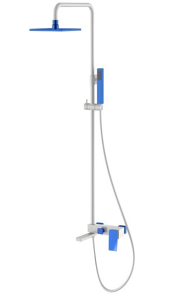 Душевая система Boheme Q 148-WUW.2 с изливом, белая матовая