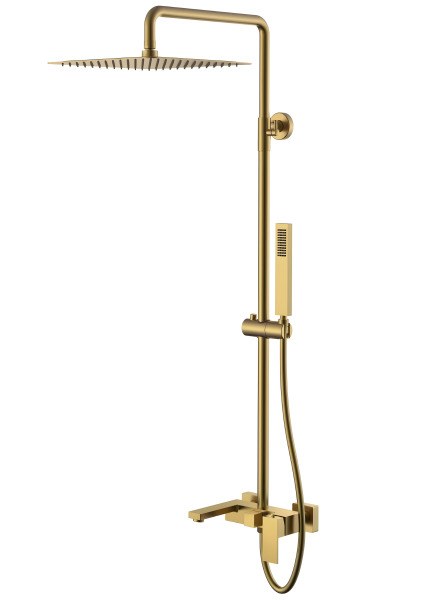 Душевая система Boheme Qubic 478-BR с изливом, бронза