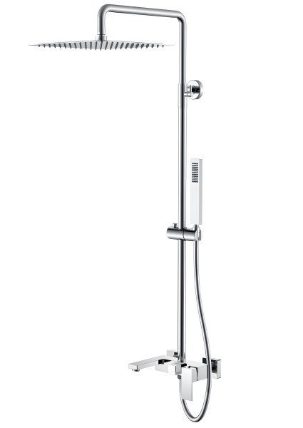 Душевая система Boheme Qubic 478-CR с изливом, хром