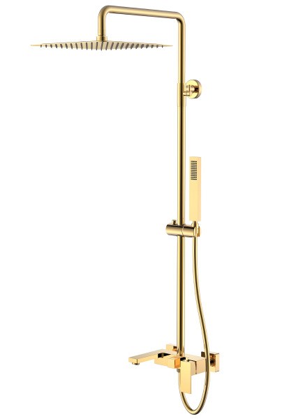 Душевая система Boheme Qubic 478-G с изливом, золото