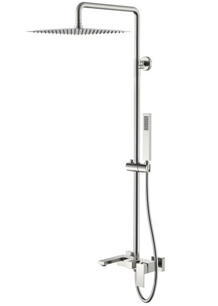 Душевая система Boheme Qubic 478-NB с изливом, никель