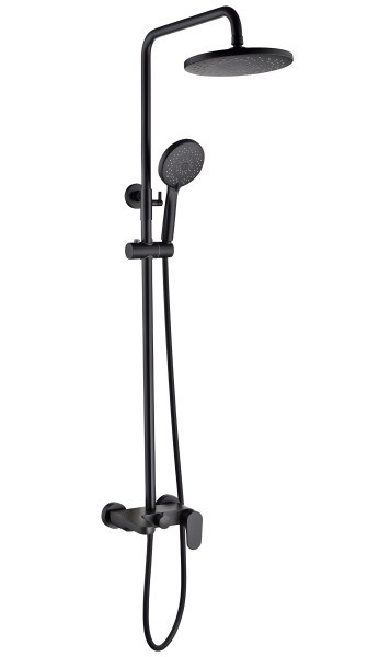 Душевая система Boheme Spectre 458-B с изливом, черная матовая