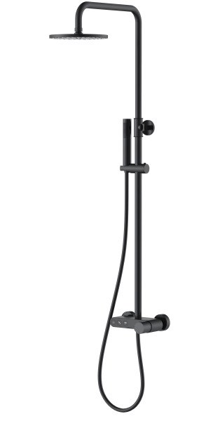 Душевая система Boheme Stick 128-BB с изливом, черная матовая