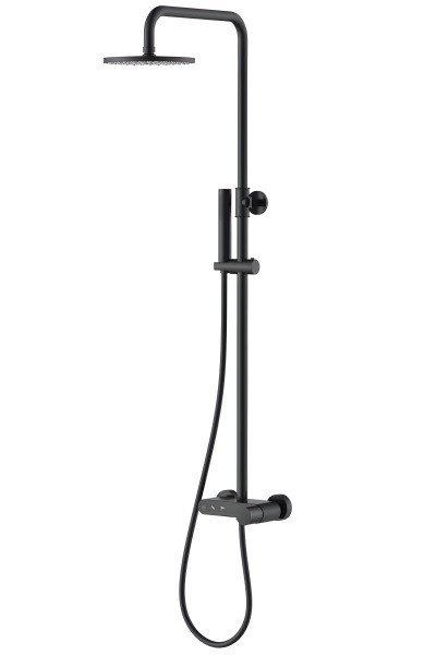 Душевая система Boheme Stick 128-BB.2 с изливом, черная матовая