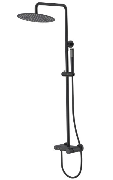 Душевая система Boheme Stick 128-BB.4 с изливом, черная матовая