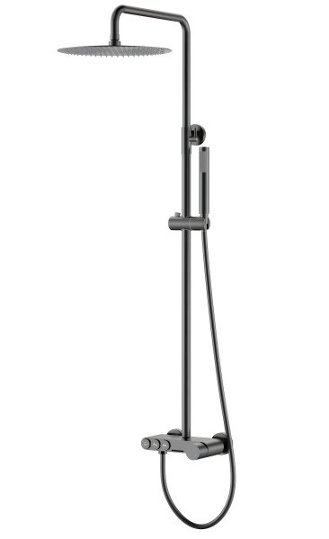 Душевая система Boheme Stick 128-GM с изливом, оружейная сталь