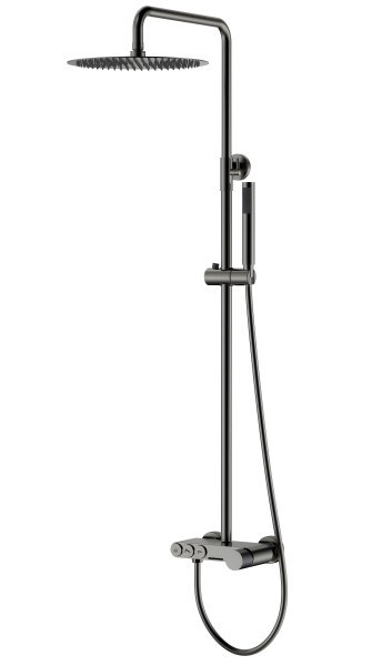 Душевая система Boheme Stick 128-GM.2 с изливом, оружейная сталь
