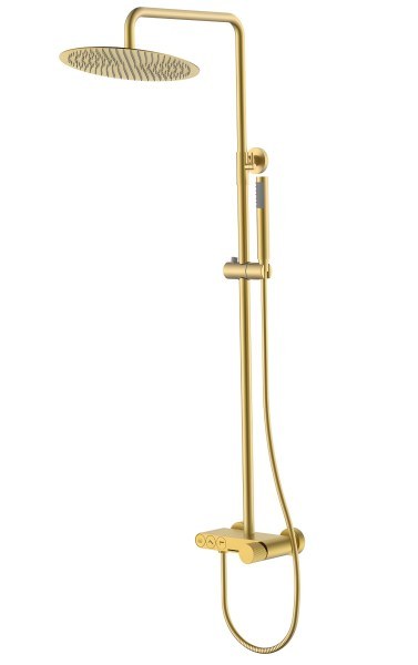 Душевая система Boheme Stick 128-MG.3 с изливом, матовое золото