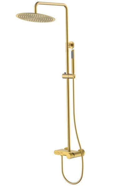 Душевая система Boheme Stick 128-MG.4 с изливом, матовое золото