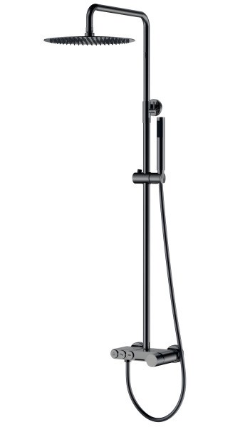 Душевая система Boheme Stick 128-SGM с изливом, оружейная сталь