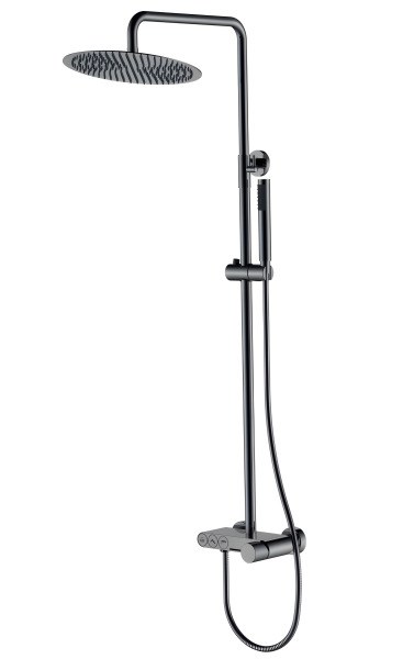 Душевая система Boheme Stick 128-SGM.4 с изливом, оружейная сталь