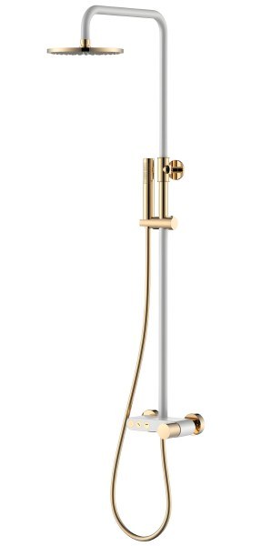 Душевая система Boheme Stick 128-WG.2 с изливом, белая матовая