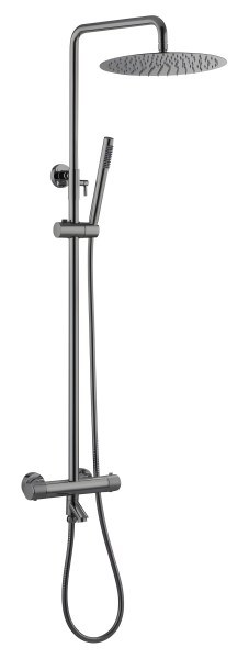 Душевая система Boheme Uno 468-T-SGM с изливом, оружейная сталь