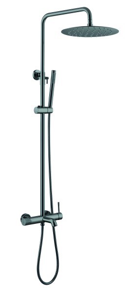 Душевая система Boheme Uno 468-SGM с изливом, оружейная сталь
