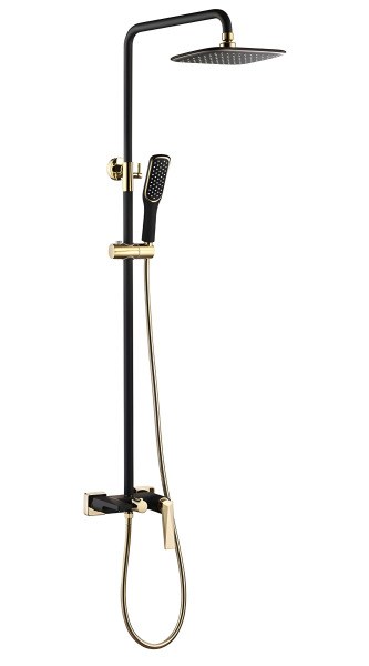 Душевая система Boheme Venturo 388-B с изливом, черная матовая