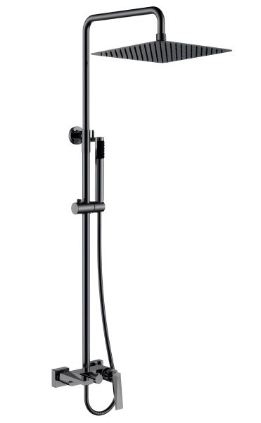 Душевая система Boheme Venturo 378-SGM с изливом, оружейная сталь