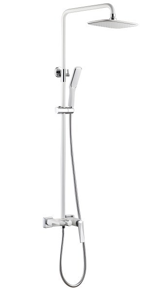 Душевая система Boheme Venturo 378-W с изливом, белая матовая