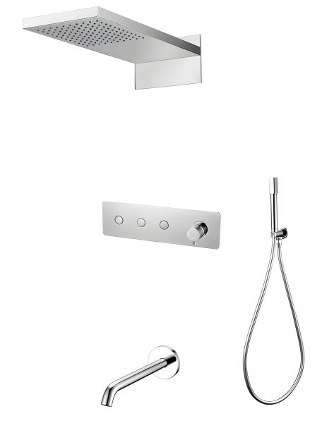 Душевая система Boheme Fusion 130-2-CR с изливом, хром