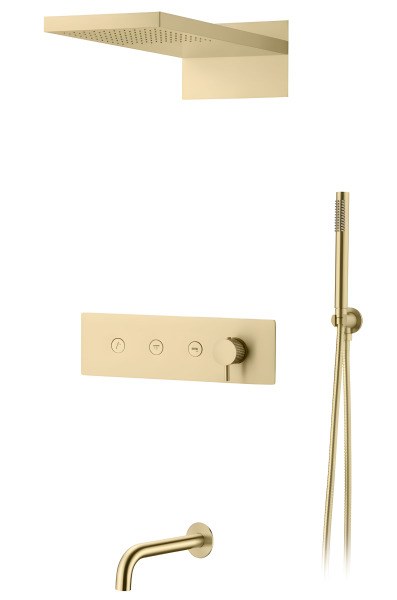 Душевая система Boheme Fusion 130-2-MG с изливом, матовое золото