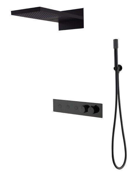 Душевая система Boheme Fusion 131-B, черная матовая