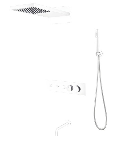 Душевая система Boheme Fusion 131-2-MW с изливом, белая матовая