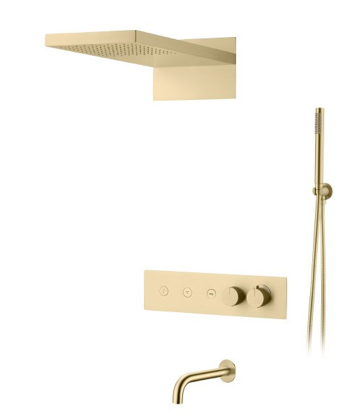 Душевая система Boheme Fusion 131-2-MG с изливом, матовое золото