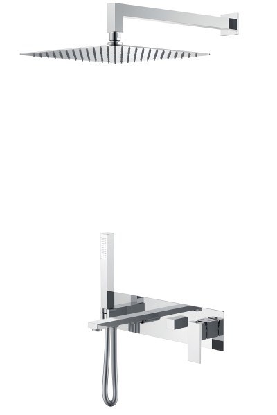 Душевая система Boheme Qubic 474-CR с изливом, хром