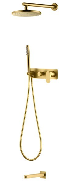 Душевая система Boheme Spectre 454-2-G  с изливом, золото