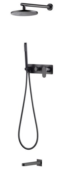 Душевая система Boheme Spectre 454-2-GM  с изливом, оружейная сталь